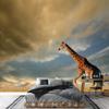 SIGNWIN Wall Mural Giraffe Removable Self-Adhesive Wallpaper Wall Decoration for Bedroom Living Room - 100x144 inches view 3
