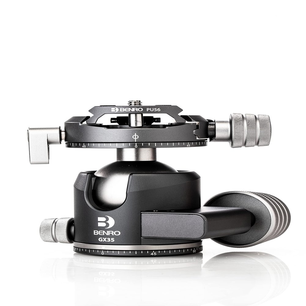 Benro GX35 Three Series Arca-Swiss Style Low Profile Aluminum Ballhead with PU56 Camera Plate (GX35)