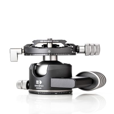 Benro GX30 Three Series Arca-Swiss Style Low Profile Aluminum Ballhead with PU56 Camera Plate (GX30)