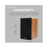 LP1 Powered Bluetooth Bookshelf Speakers Pair - Turntable, Record Player, Stereo Speaker - 30 Watt x 2-2.0 Stereo Studio Monitor Speakers - Wood Finish - 4" Paper Cone Woofer, Active Speakers, Wired view 2