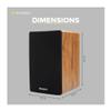 LP1 Powered Bluetooth Bookshelf Speakers Pair - Turntable, Record Player, Stereo Speaker - 30 Watt x 2-2.0 Stereo Studio Monitor Speakers - Wood Finish - 4" Paper Cone Woofer, Active Speakers, Wired view 3