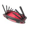 ZSHJGJR Archery Multi-Function Wrench Set Tool Portable Folding Allen Wrench Set 9 in 1 Hex Wrench Set (Red) view 2