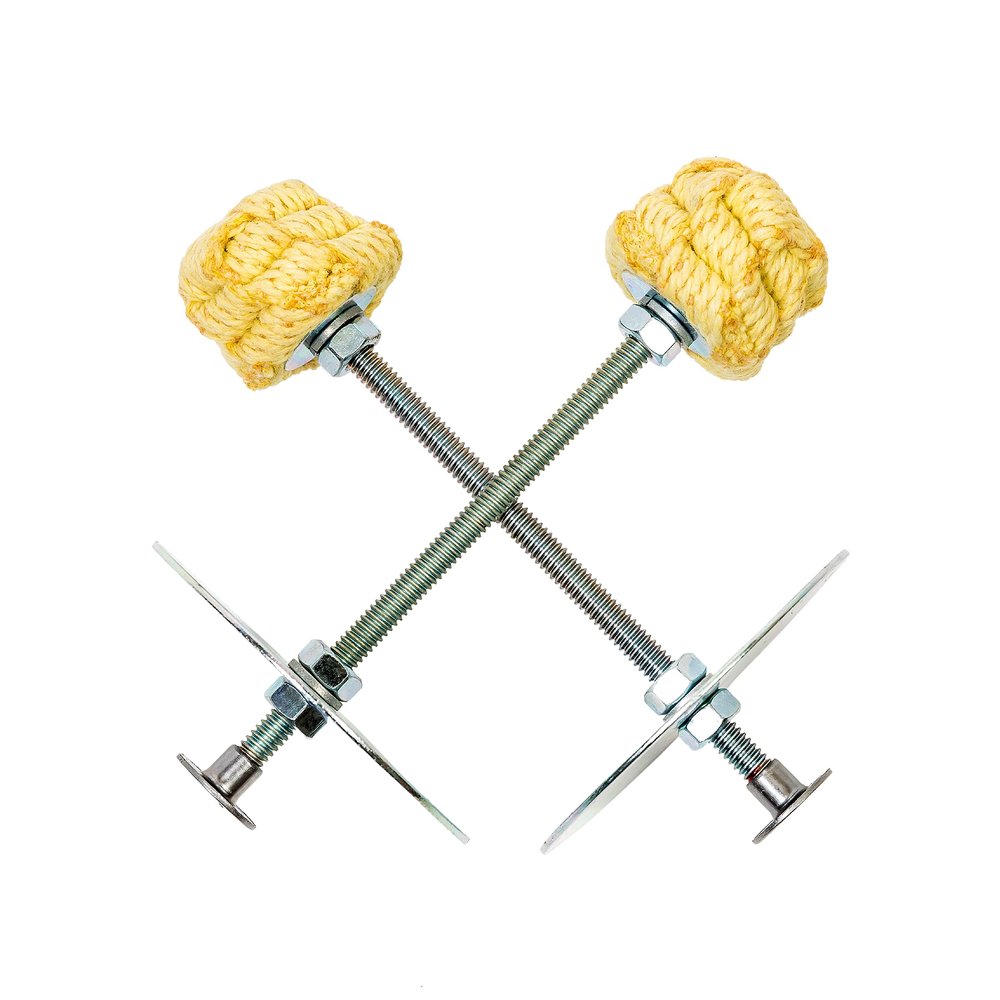FIRE MECCA Fire Palm Torches  1.25 Inch Woven Kevlar MoonBlaze Head  Set of 2  Adjustable Size  Beginners to Advanced  Flow, Spinning, Circus, Belly Dance Prop  for Festivals & Performances