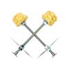 FIRE MECCA Fire Palm Torches  1.25 Inch Woven Kevlar MoonBlaze Head  Set of 2  Adjustable Size  Beginners to Advanced  Flow, Spinning, Circus, Belly Dance Prop  for Festivals & Performances view 1