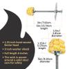 FIRE MECCA Fire Palm Torches  1.25 Inch Woven Kevlar MoonBlaze Head  Set of 2  Adjustable Size  Beginners to Advanced  Flow, Spinning, Circus, Belly Dance Prop  for Festivals & Performances view 2