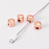 BRIGHTTIA Cable Clips - Premium Brass Cord Management for Home, Office & Car - Multipurpose Wire Holder Organizer - Sleek & Durable Design - Ideal Gift for Men, Women & Students - 4-Pack (Rose Gold) view 1