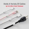 BRIGHTTIA Cable Clips - Premium Brass Cord Management for Home, Office & Car - Multipurpose Wire Holder Organizer - Sleek & Durable Design - Ideal Gift for Men, Women & Students - 4-Pack (Rose Gold) view 3