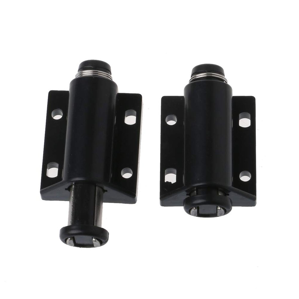 QUQUTWO Cabinet Catches Invisibility Push to Open Magnetic Touche Latches Cupboard Door Black