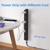 CFMASTER 8 Outlets Heavy Duty Power Strip with 8 Ft 14AWG Power Cord Straight Plug and Switch,Wide Spaced Shop Power Strip Metal for Commercial,Industrial,School and Home,15A 125V 1875W,Black(8FT) view 4
