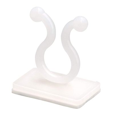 BAOMAIN Self-Adhesive Cable Clips,8mm Wire Management Cable Organizer for Desk,Plant Vine Clips for Wall Climbing Plants,Cable Clamp Holder for Indoor Outdoor Decoration,White,100-Pack
