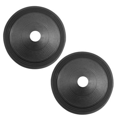 Fielect 10 inches Paper Speaker Cone Subwoofer Cones Drum Paper 1.4 inches Inner Diameter 9.6 inches Outside Diameter with Rubber Surround 2Pcs