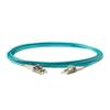SpeedyFiberTX 6-Pack 1 Foot Multimode 10G OM3 50/125 Fiber Optic Patch Cable, Duplex LC to LC, Aqua Riser OFNR Cable Jacket view 2