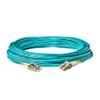 SpeedyFiberTX 6-Pack 1 Foot Multimode 10G OM3 50/125 Fiber Optic Patch Cable, Duplex LC to LC, Aqua Riser OFNR Cable Jacket view 4