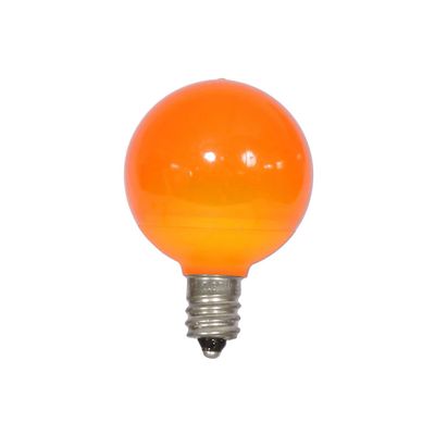 Vickerman 647424 - .96 watt G40 Orange Ceramic LED Candelabra Screw (E12) Base (25 pack) Christmas Light Bulbs (XLEDCG48-25)