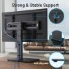 PERLESMITH Universal Swivel TV Stand Mount for 37-80 Inch LCD OLED Flat/Curved Screen TVs-Height Adjustable Table Top TV Stand/Base with Wire Management,VESA 600x400mm up to 99lbs,PSTVS35 view 4