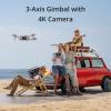 DJI Mini 2 Fly More Combo Ultralight Foldable Drone, 3-Axis Gimbal with 4K Camera, 12MP Photos, 31 Mins Flight Time, OcuSync 2.0 10km HD Video Transmission, QuickShots, Gray (CP.MA.00000306.01) view 3