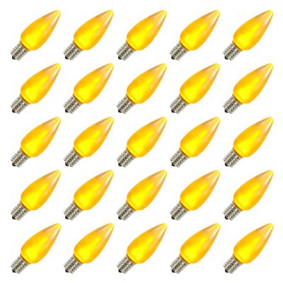 Vickerman 648131 - C9 Yellow Twinkle LED Ceramic (25 pack) Christmas Light Bulbs (XLEDSC97T-25)