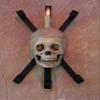 Wall Sconce Skull-Metal Life-Size Skull on Metal Structure NO LED Lights view 1