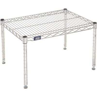 Nexel Commerical Wire Shelf Platform Dunnage Storage Rack, 18" x 30" x 14", Chrome