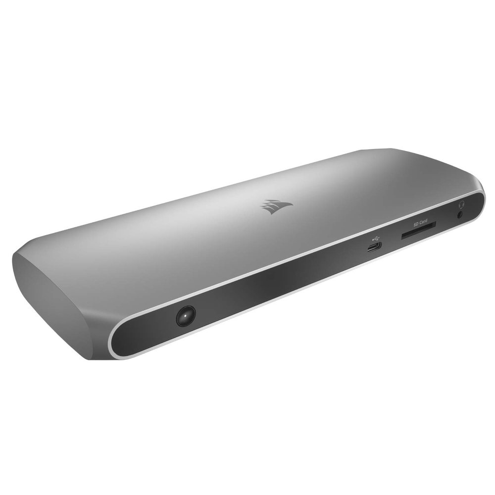 Corsair TBT100 Thunderbolt 3 Dock 85W Charging, Dual 4k 60Hz Support, 2X HDMI, 40Gb/s,USB-C Gen 2 (15W) x2, USB-A 3.1 (7.5W) x2, Gigabit Ethernet for Mac and PC laptops