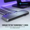 Corsair TBT100 Thunderbolt 3 Dock  85W Charging, Dual 4k 60Hz Support, 2X HDMI, 40Gb/s,USB-C Gen 2 (15W) x2, USB-A 3.1 (7.5W) x2, Gigabit Ethernet  for Mac and PC laptops view 2