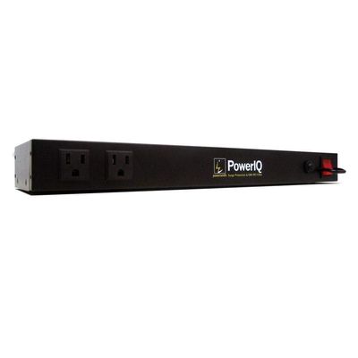 Hobbes PA-R/IQ Power IQ Power Guard Rack Mount/Power Distribution PDU, 100V-120V/15A, EMI/RFI Filtration, 10 Outlets, Metal Housing, 1U Rackmount, Black housing