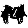 Cowboy Rodeo Bull Dogging - Pack of 4 - StickerVinyl Waterproof Sticker Decal Car Laptop Wall Window Bumper Sticker view 1