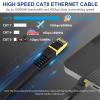 KASIMO Cat 8 Flat Ethernet Cable 6 ft, Cat8 High Speed Flat Internet Network LAN Cable 40Gbps 2000MHz SSTP Network Patch Cord with Gold Plated RJ45 Connector (6ft) view 2