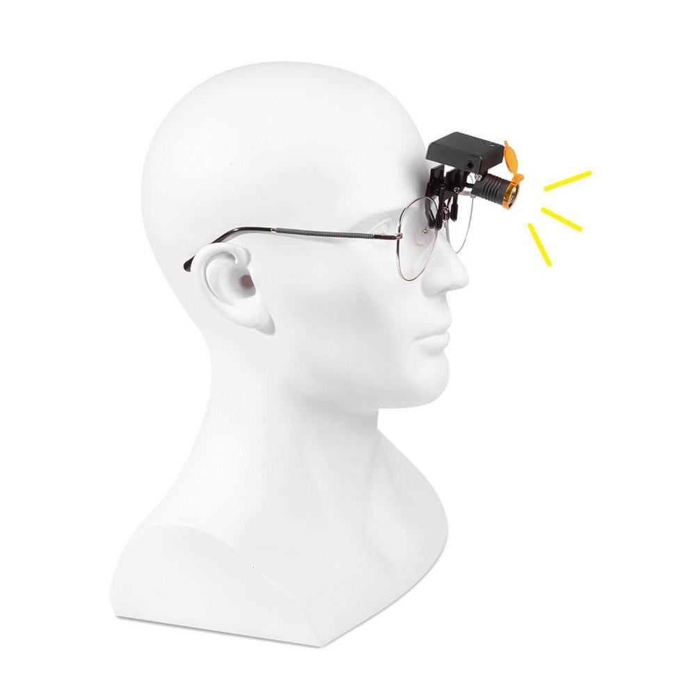 Head 3W for Glasses with Optical Clip-on Type + Storage Box (3W)