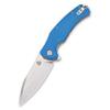 QSP Snipe Folding Pocket Knife, 3.57" D2 Two Tone Satin Blade EDC Knife, Blue G10 Handle, Liner Lock, Ceramic Ball Bearings, Reversible SS Deep Carry Clip view 3
