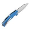 QSP Snipe Folding Pocket Knife, 3.57" D2 Two Tone Satin Blade EDC Knife, Blue G10 Handle, Liner Lock, Ceramic Ball Bearings, Reversible SS Deep Carry Clip view 4