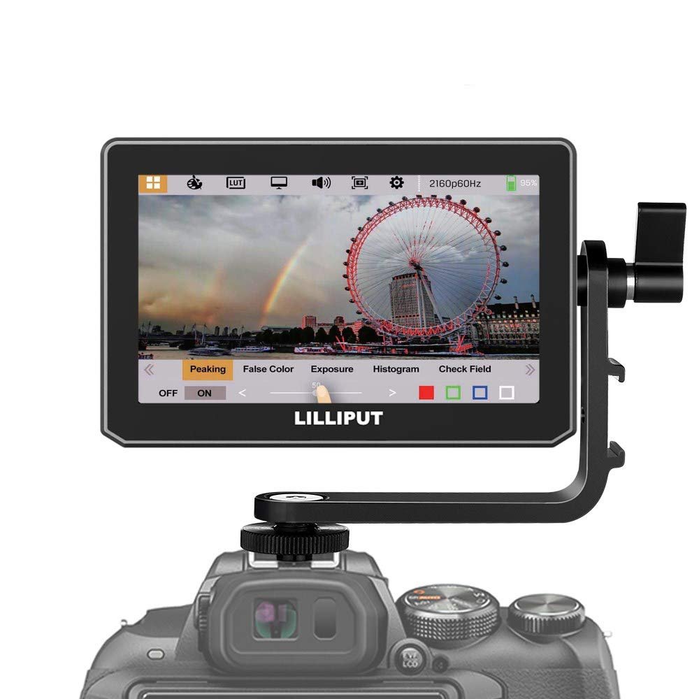 Keenous Lilliput T5 5 Inch Touch Screen IPS Full HD 1920x1200 4K HDMI 60Hz On-Camera Video Field Monitor for BMPCC DSLR Camera (T5 5 Inch HDMI)