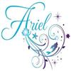 3 Inch Sparkle Glitter Ariel Text Decal Princesses Removable Wall Sticker Art Home Decor 3 1/2 by 3 inch view 1