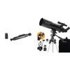Celestron - 80mm Travel Scope - Portable Refractor Telescope - Bonus Astronomy Software Package - Digiscoping Smartphone Adapter & LensPen - Optics Cleaning Tool, Black (93575) view 1