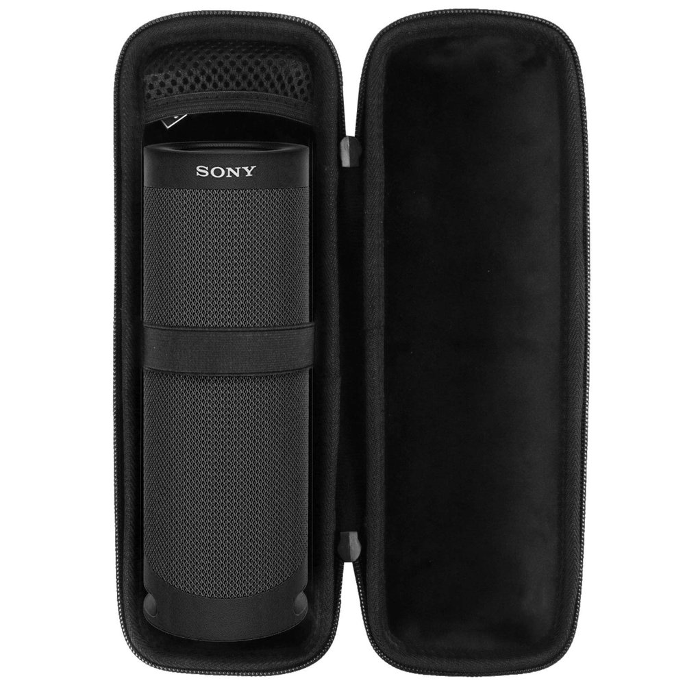 co2CREA Hard Carrying Travel Case Replacement for Sony SRS-XB23 Extra BASS Wireless Portable Speaker (Black Case)