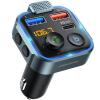 UNBREAKcable Bluetooth 5.3 FM Transmitter for Car, [PD 20W + QC 3.0] [Stronger Microphone & HiFi Bass Sound] Cigarette Lighter Radio Music Adapter Charger, Supports Hands-Free Siri Google Assistant view 1