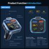 UNBREAKcable Bluetooth 5.3 FM Transmitter for Car, [PD 20W + QC 3.0] [Stronger Microphone & HiFi Bass Sound] Cigarette Lighter Radio Music Adapter Charger, Supports Hands-Free Siri Google Assistant view 4