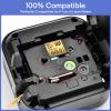 GREENCYCLE 2 Pack Replacement AZE Tapes 12mm 0.47 Inch 1/2" Black on Gold Laminated Label Tape TZe-831 TZe831 TZ831 TZ-831 Compatible for Cube PTD210 PTD600 PTH110 PT1230 Label Maker view 4