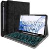 Backlit Keyboard Case for Samsung Galaxy Tab S8 2022/Tab S7 2020 11 inch(Model SM-X700/X706/T870/ T875/T876),Wineecy 7 Colors Light Detachable Wireless Keyboard & PU Folio Stand Pen Holder Cover,Black view 1