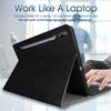 Backlit Keyboard Case for Samsung Galaxy Tab S8 2022/Tab S7 2020 11 inch(Model SM-X700/X706/T870/ T875/T876),Wineecy 7 Colors Light Detachable Wireless Keyboard & PU Folio Stand Pen Holder Cover,Black view 4