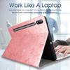 Backlit Keyboard Case for Samsung Galaxy Tab S8 2022/Tab S7 2020 11 inch(Model SM-X700/X706/T870/ T875/T876),Wineecy 7 Colors Light Detachable Wireless Keyboard & PU Folio Stand Pen Holder Cover, Pink view 4