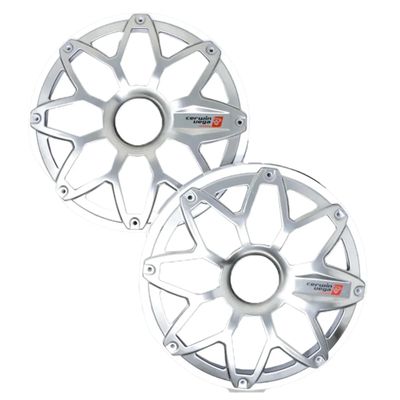 CERWIN Vega 6.5 Speaker Cover - 6.5-Inch Marine and Motorcycle Plastic Universal Speaker Grill Cover, Cover and Protect Speakers Flush Mount Speaker Grill (Pair)  White
