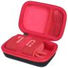 co2CREA Hard Carrying Case Replacement for JBL Go 4 Go3 Go 3 Eco Portable Speaker (Black Case + Inside Red) view 2