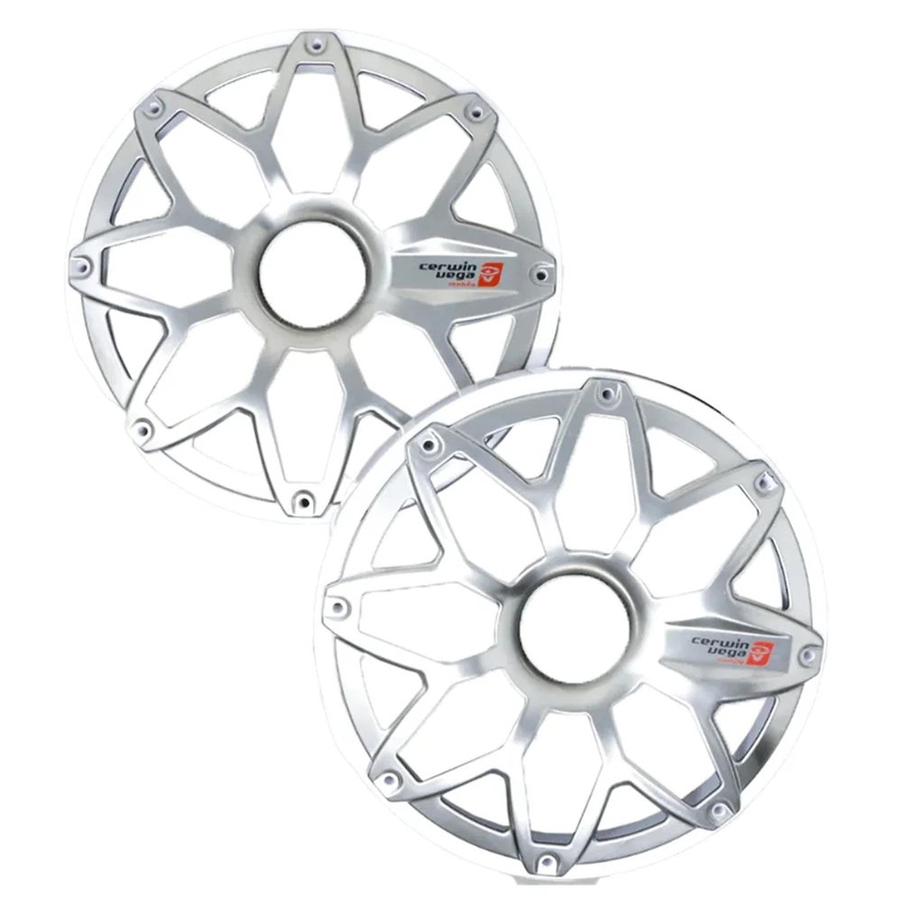 CERWIN Vega SM8FGW 8 Flush Mount Speaker Grill (Pair) White