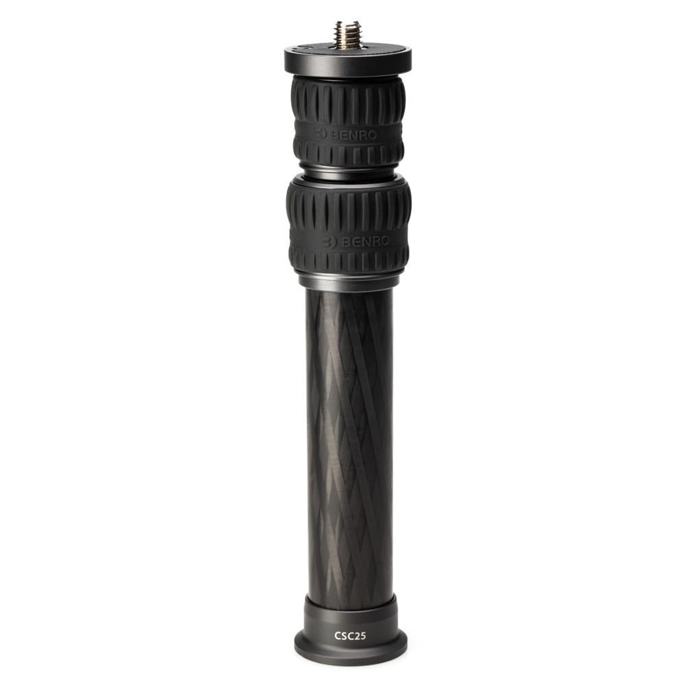 Benro Carbon-Fiber Extension Column for Series 1 Tripods 3-Section Lightweight Travel Center Column, Extends to ~16 (40.5 cm), Collapses to ~7.9 (20 cm) (CSC25)