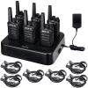 Retevis RT68 Walkie Talkies with Earpiece, Portable FRS Two-Way Radios Rechargeable, with 6 Way Multi Unit Charger, Hands Free, Long Range, Rugged 2 Way Radios 6 Pack for Adults School Church view 1