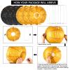 Blulu 6 Pcs Birthday Party Decorations Hanging Paper Lanterns Black Gold Glittery Anniversary Sign Decorations for Men Women Teen Birthday Party Supplies view 2