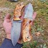 Damascus KE-0630-HK Pair Of 2 11" Custom And Handmade Steel Combat Survival Hunting Knife view 1