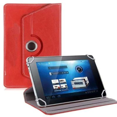 360 Leather Cover Case Stand Wallet for Boyue Likebook Ares K78 Mars T80D 7.8 (Red)