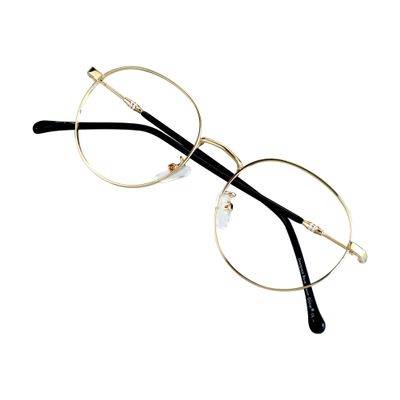VisionGlobal Blue Light Blocking Glasses for Women/Men, Anti Eyestrain, Computer Reading, TV Glasses, Stylish Oval Frame, Anti Glare (Golden, +6.00 Magnification)